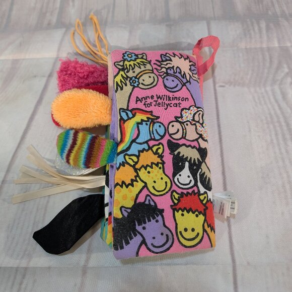 Jellycat Pony Tails Soft Cloth Book Horse Animals Texture Crinkly - Picture 2 of 5